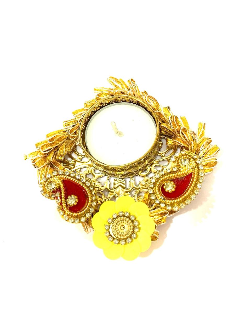 Tea Light Holders in Various Design Pooja Return Gift Ideas Handmade Tamrapatra