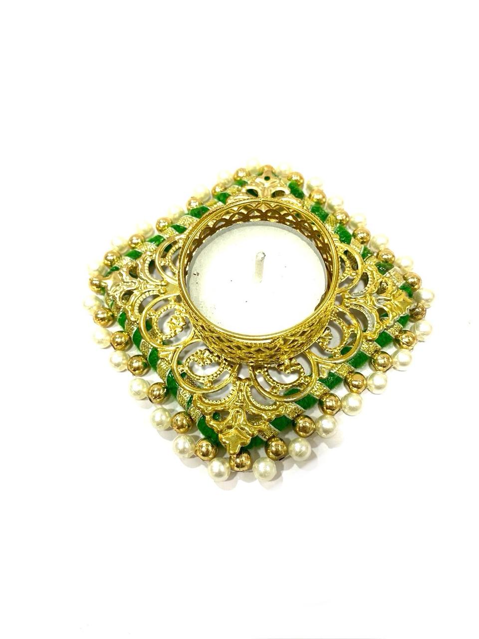 Tea Light Holders in Various Design Pooja Return Gift Ideas Handmade Tamrapatra