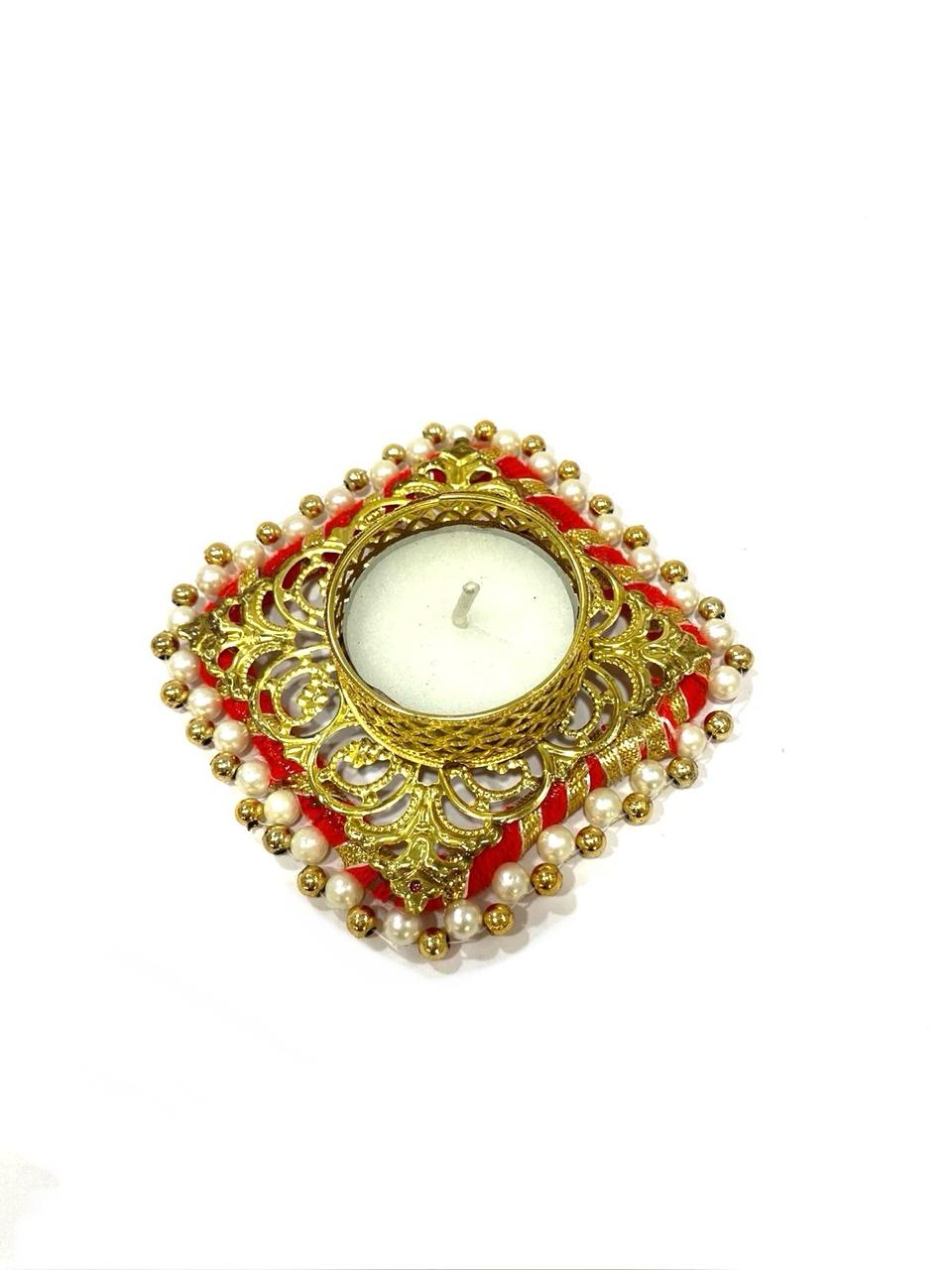 Tea Light Holders in Various Design Pooja Return Gift Ideas Handmade Tamrapatra