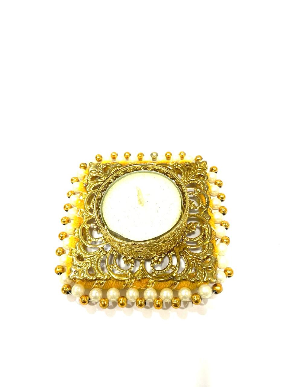 Tea Light Holders in Various Design Pooja Return Gift Ideas Handmade Tamrapatra