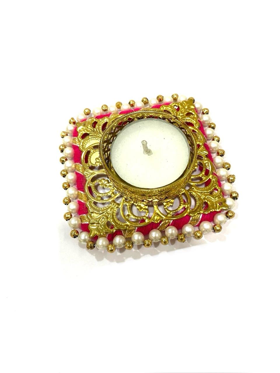 Tea Light Holders in Various Design Pooja Return Gift Ideas Handmade Tamrapatra