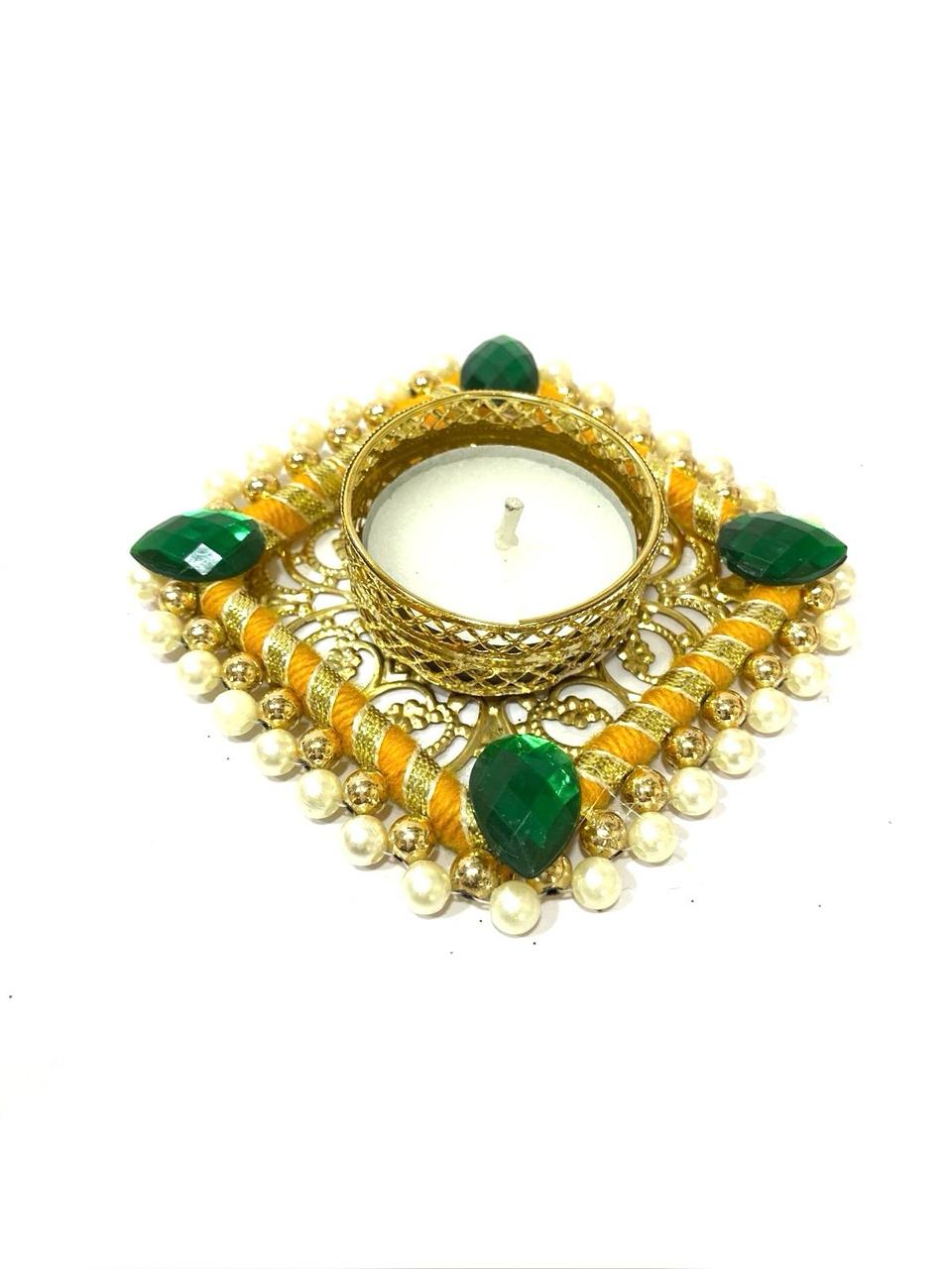 Tea Light Holders in Various Design Pooja Return Gift Ideas Handmade Tamrapatra