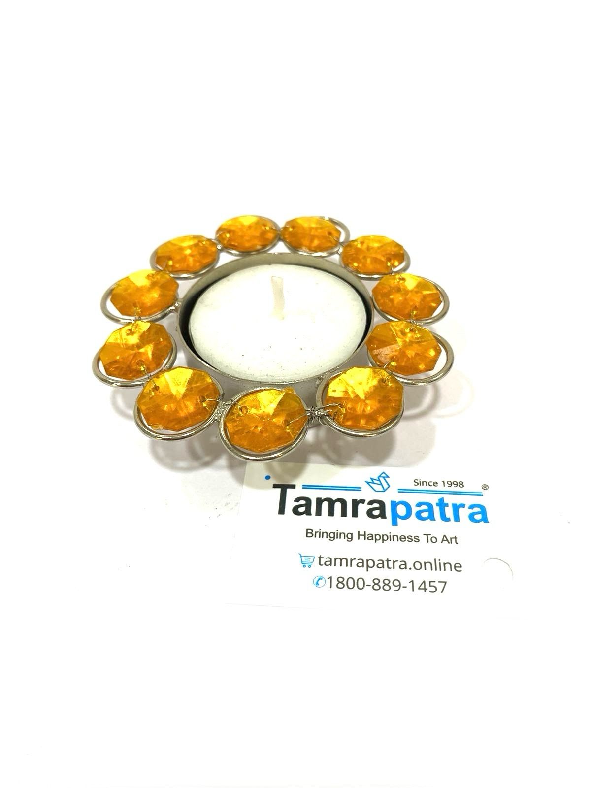 Tea Light Holders in Various Design Pooja Return Gift Ideas Handmade Tamrapatra