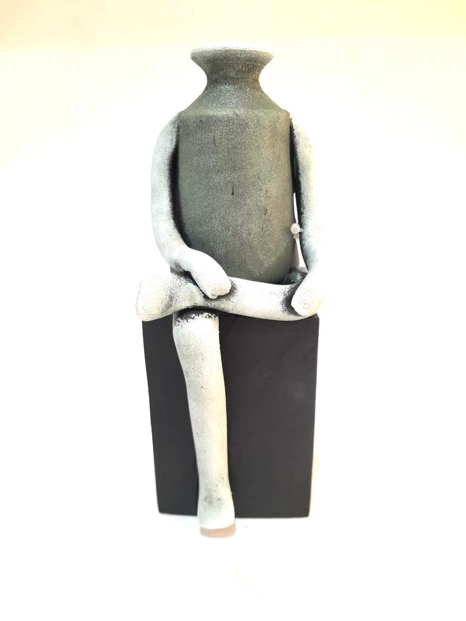 Men On Brick Handcrafted Terracotta Artefacts Exclusive Collection By Tamrapatra