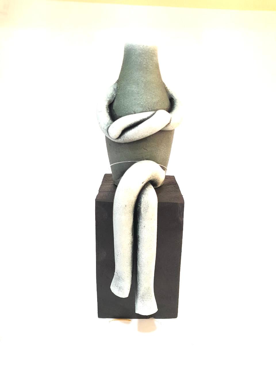 Men On Brick Handcrafted Terracotta Artefacts Exclusive Collection By Tamrapatra