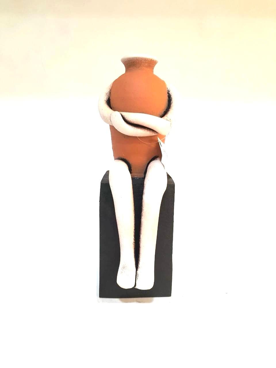 Men On Brick Handcrafted Terracotta Artefacts Exclusive Collection By Tamrapatra