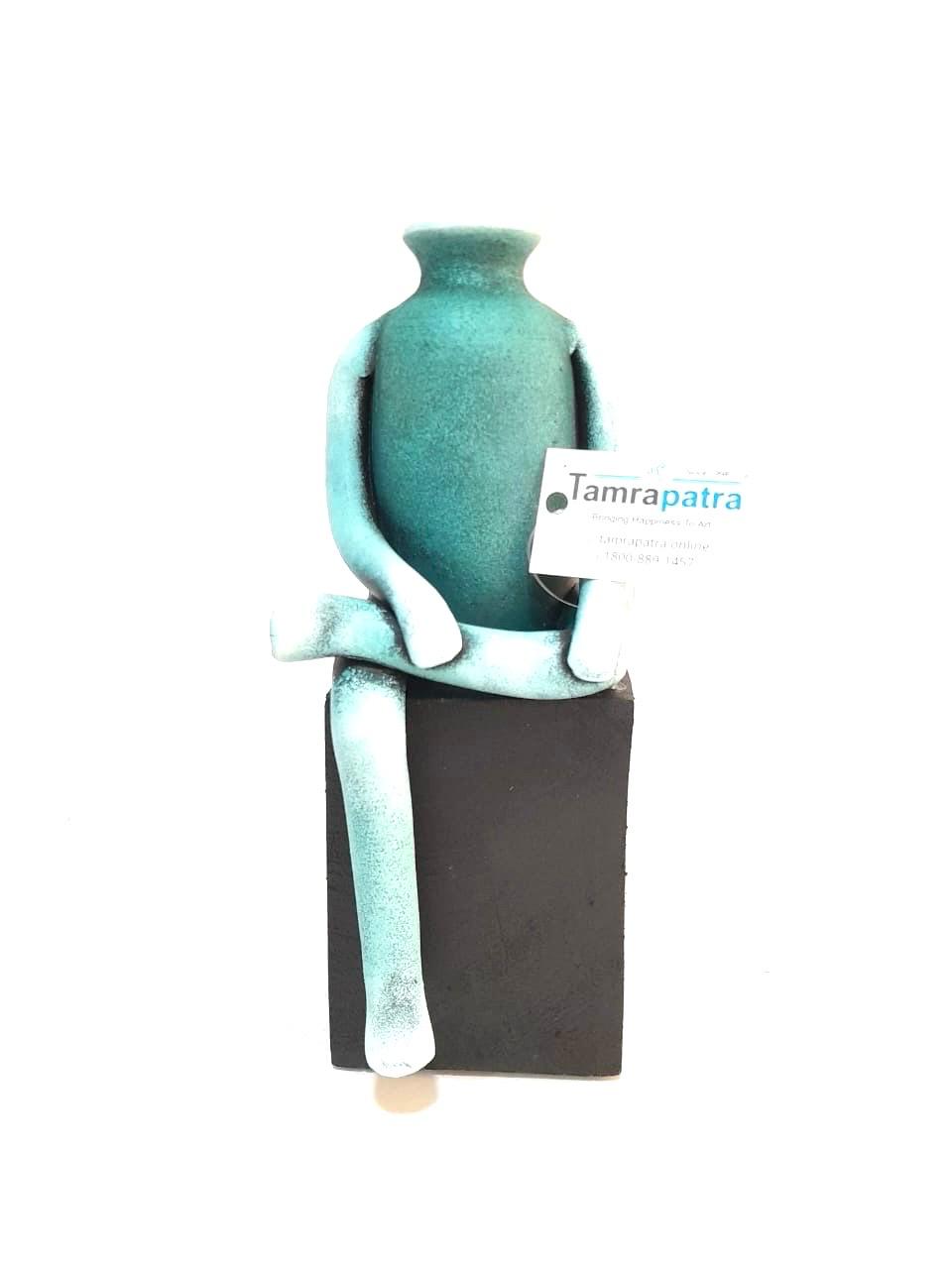 Men On Brick Handcrafted Terracotta Artefacts Exclusive Collection By Tamrapatra