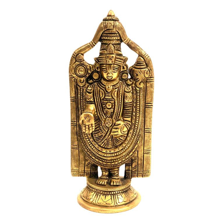 Tirupati Balaji Presiding Deity 'Lord Venkateswara' Brass Exclusively At Tamrapatra - Tamrapatra