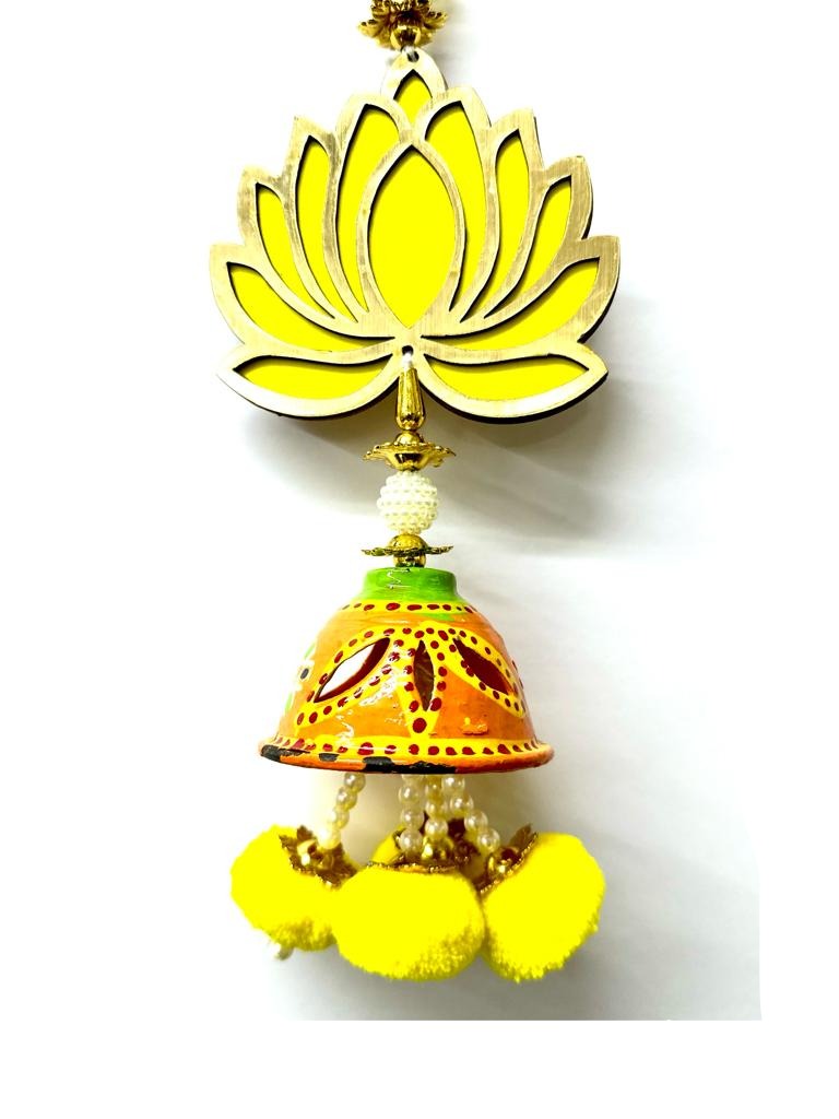 Lotus Hangings Traditional Hangings Handmade Indian Crafts Set Of 2 Tamrapatra