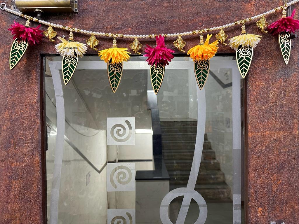 Beautiful Creations Of Torans Ganesh Leaf & Flowers Handcrafted By Tamrapatra