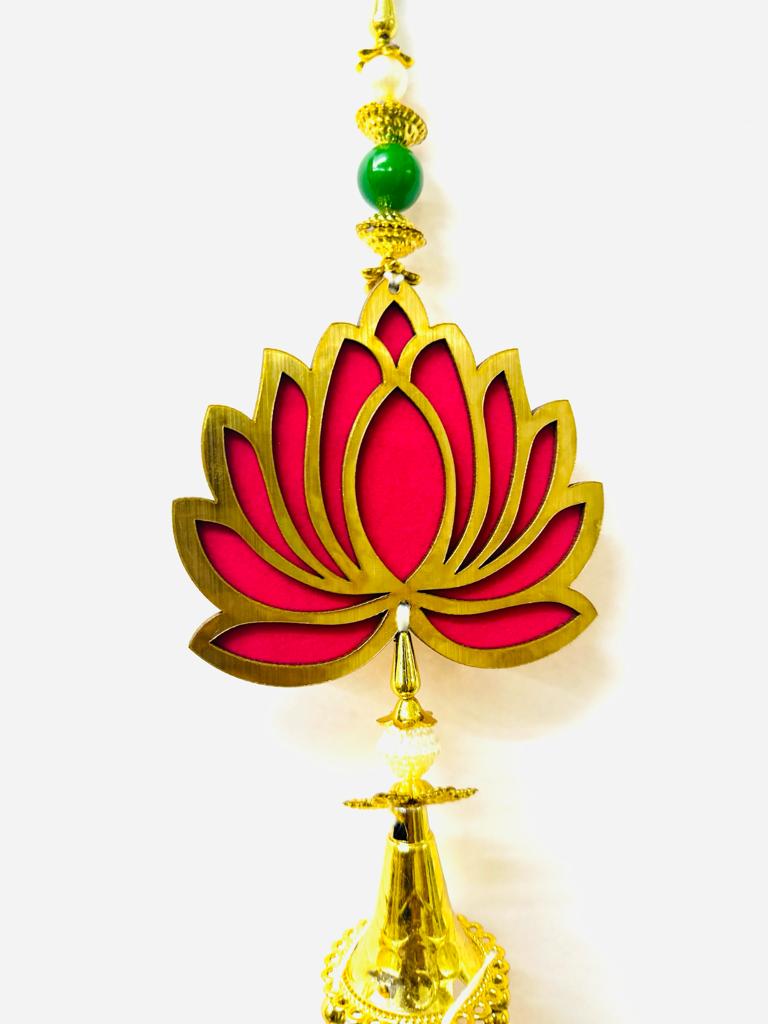 Lotus Design Hangings Set Of 2 Decoration For Homes Souvenir Gifts Tamrapatra