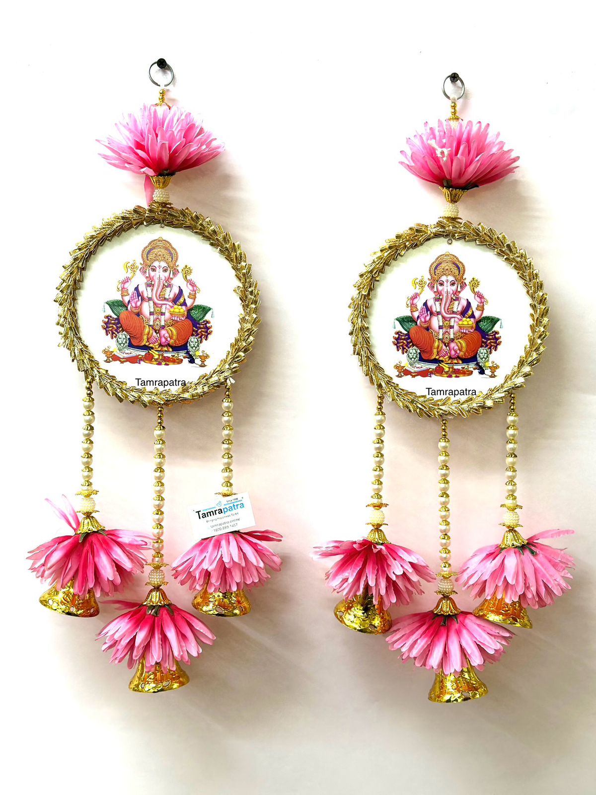 Ganesh Circle Hangings Floral Exclusive Gifts Décor With Bells From Tamrapatra