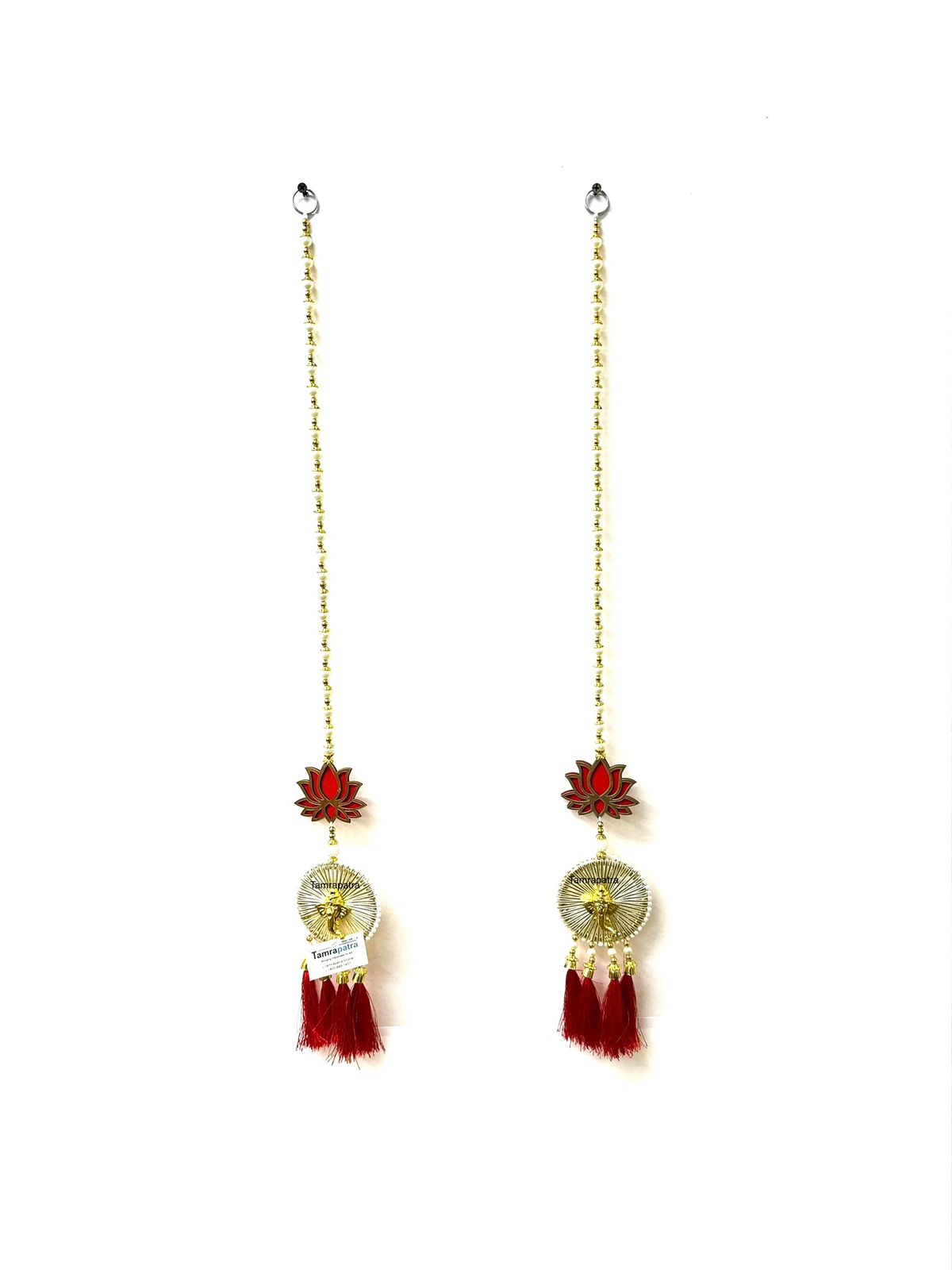 Lotus Ganesh Hangings In Set of 2 Décor Home Office With Danglers Tamrapatra