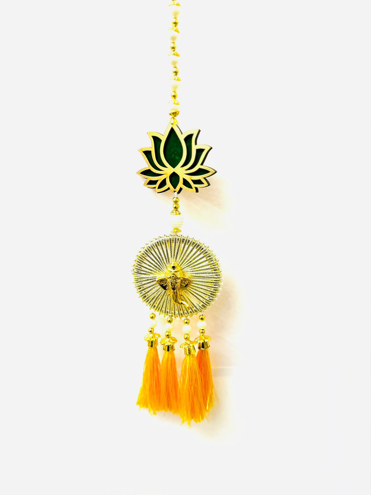 Lotus Ganesh Hangings In Set of 2 Décor Home Office With Danglers Tamrapatra