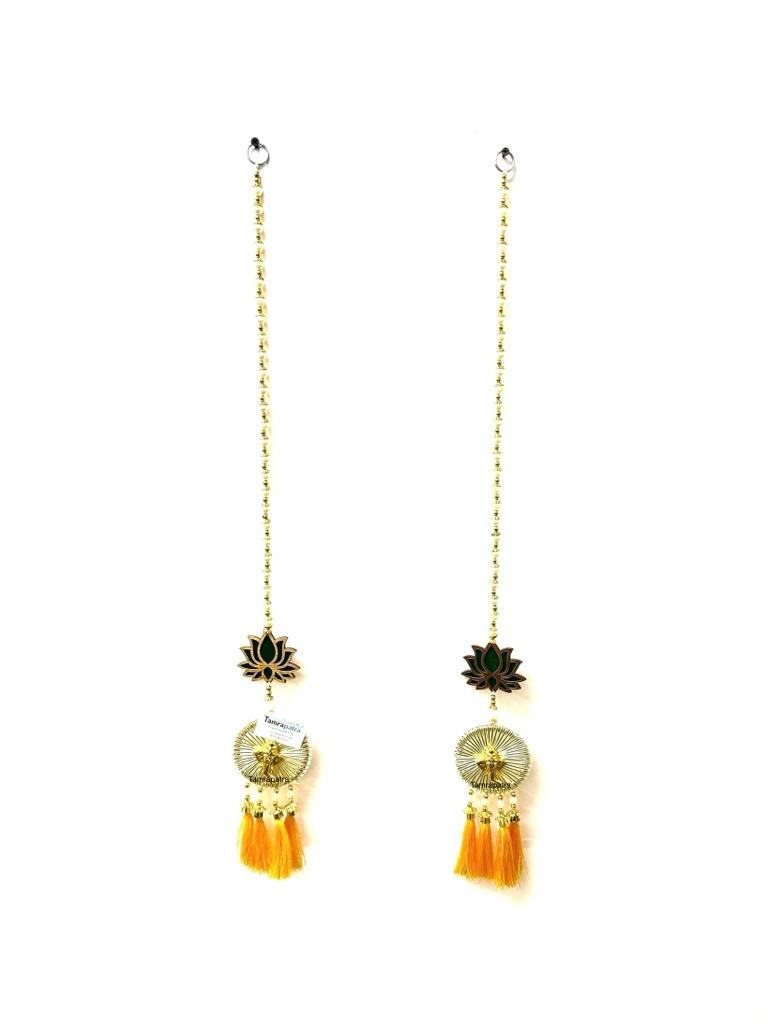 Lotus Ganesh Hangings In Set of 2 Décor Home Office With Danglers Tamrapatra