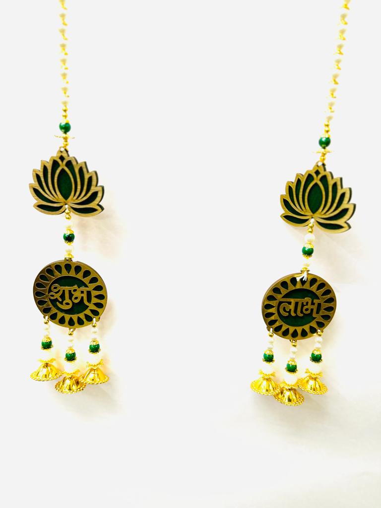 Shubh Labh Hangings Set Of 2 Wonderful Handcrafted Creations From Tamrapatra