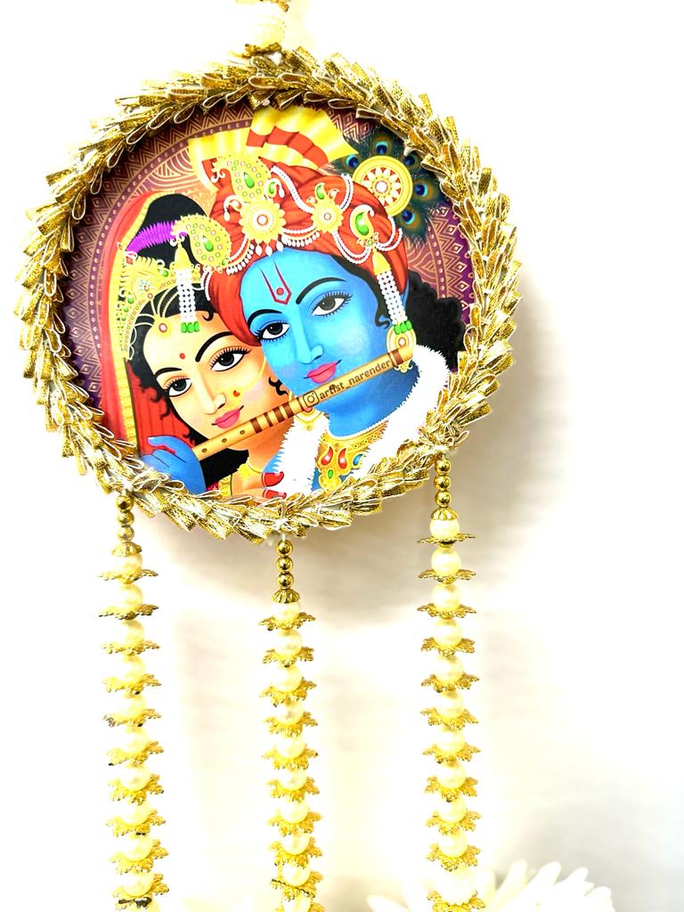 Radha Krishna Hangings Set Of 2 Traditional Handicrafts Souvenir By Tamrapatra