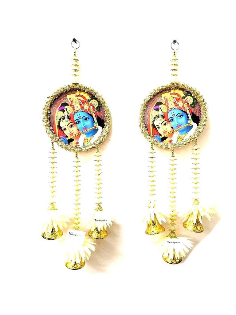 Radha Krishna Hangings Set Of 2 Traditional Handicrafts Souvenir By Tamrapatra