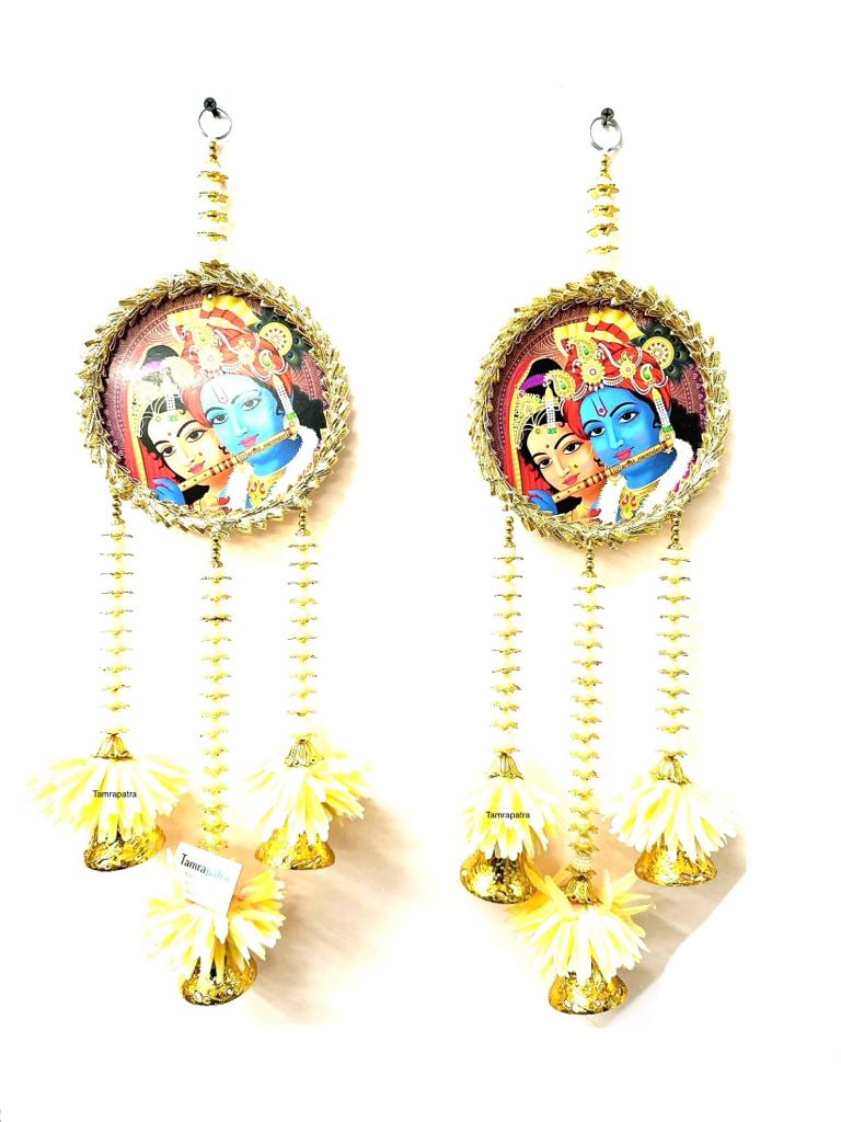 Radha Krishna Hangings Set Of 2 Traditional Handicrafts Souvenir By Tamrapatra