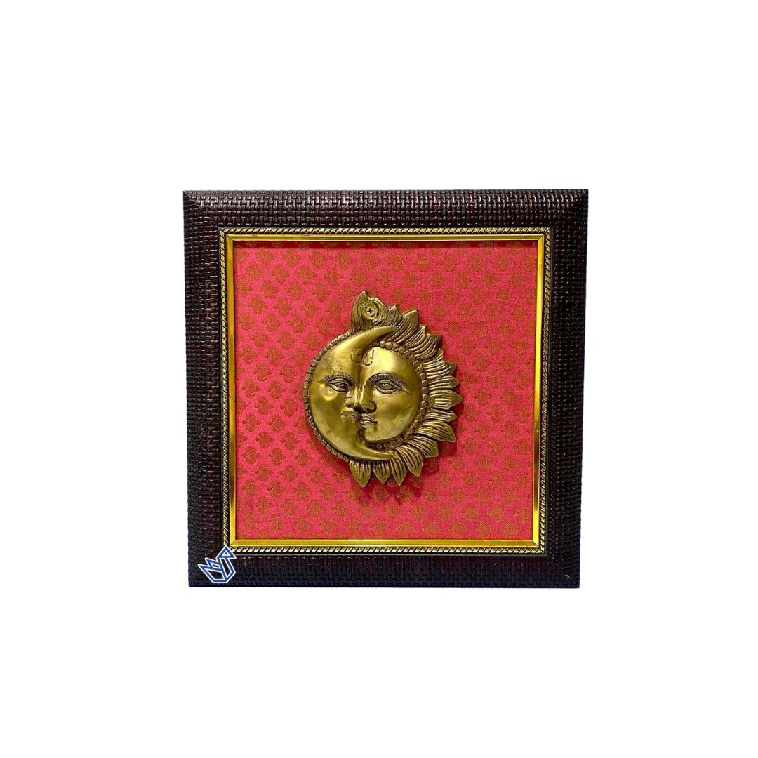 Sun Moon Brass Hangings Frame Exclusive Frame Decoration By Tamrapatra