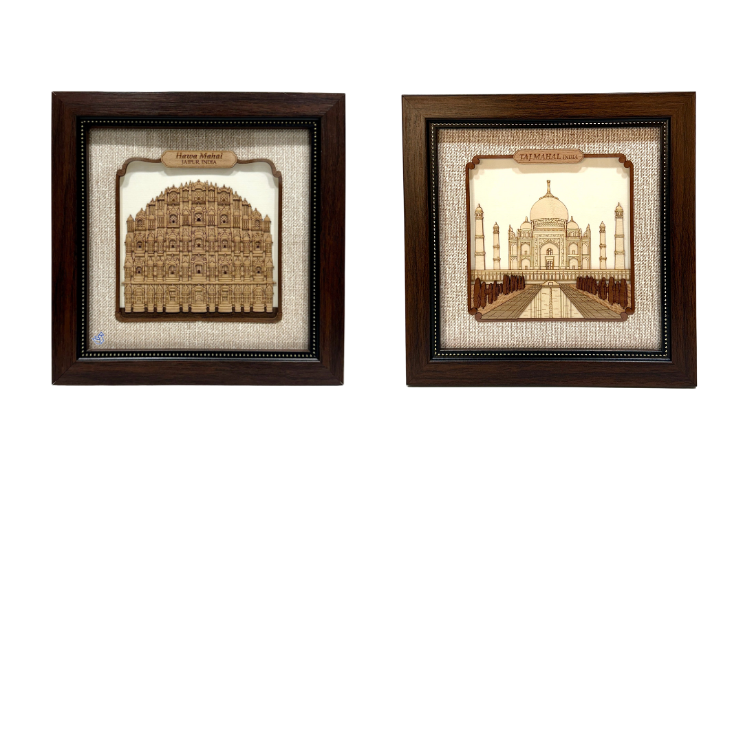 Majestic Taj Mahal Hawa Mahal Artistic Creation Of Natural Woods Now At Tamrapatra