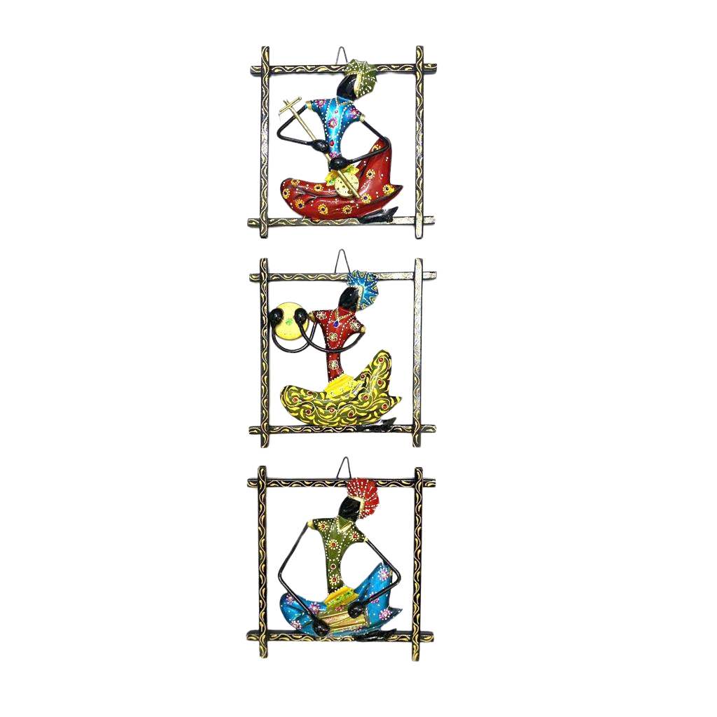 Classic Bold Black Frame Hanging With Male Indian Musicians By Tamrapatra