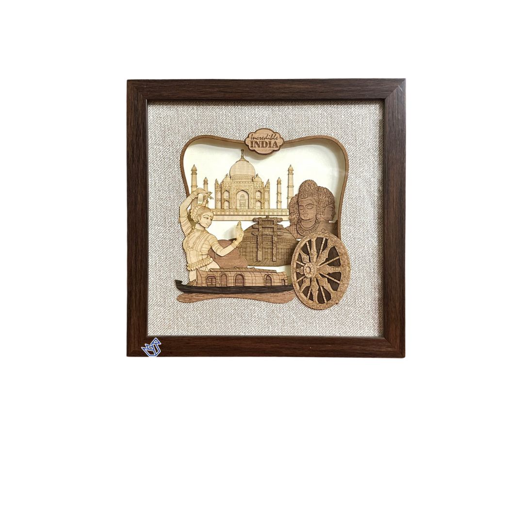 Incredible India Made With Natural Textured Wood Corporate Frames At Tamrapatra
