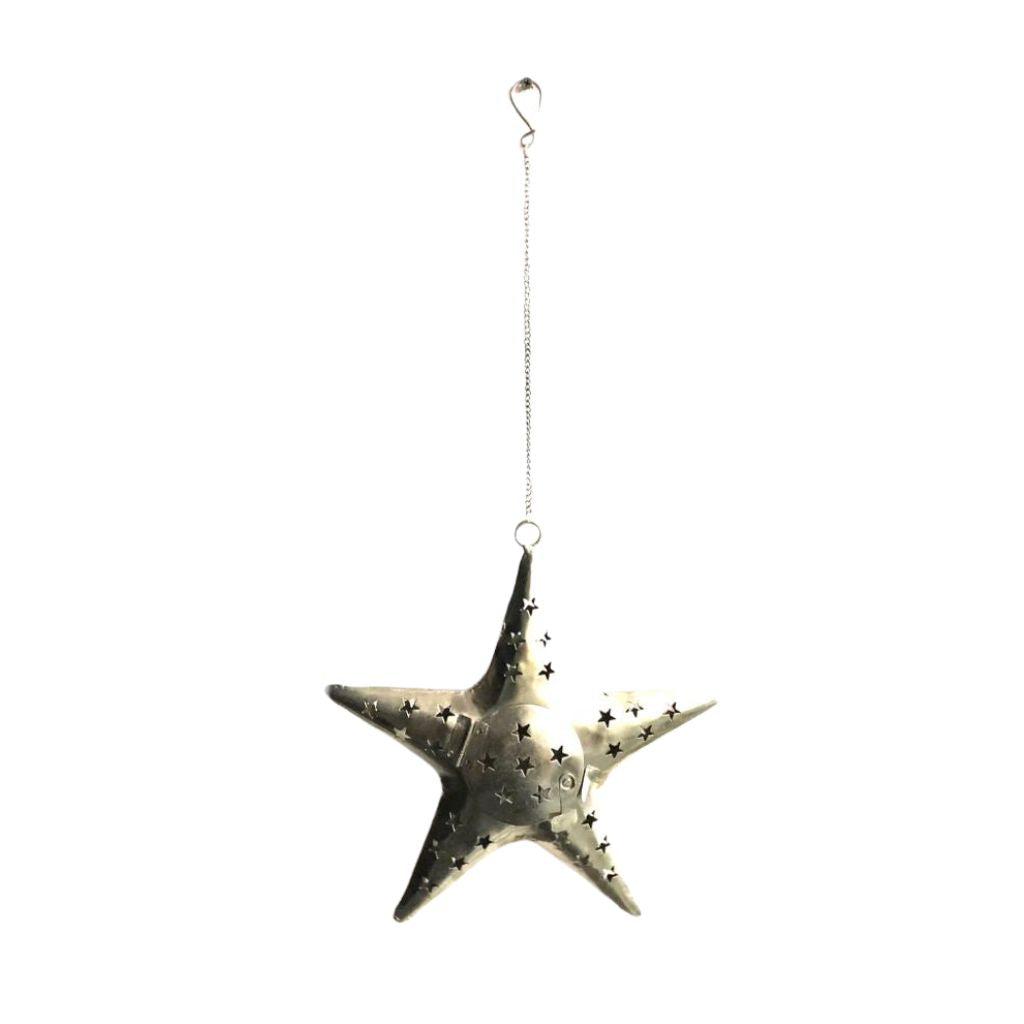 Star Candle Holder Hanging Metal Handcrafted By Skilled Artisans By Tamrapatra