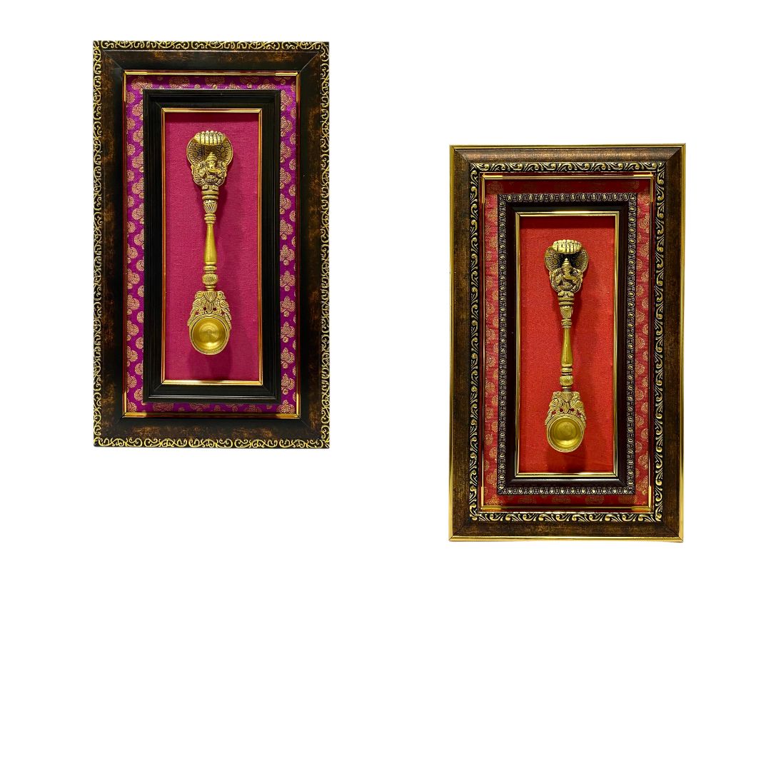 Brass Ganesha & Shesha Vintage Frames Collection Exclusive Designs By Tamrapatra