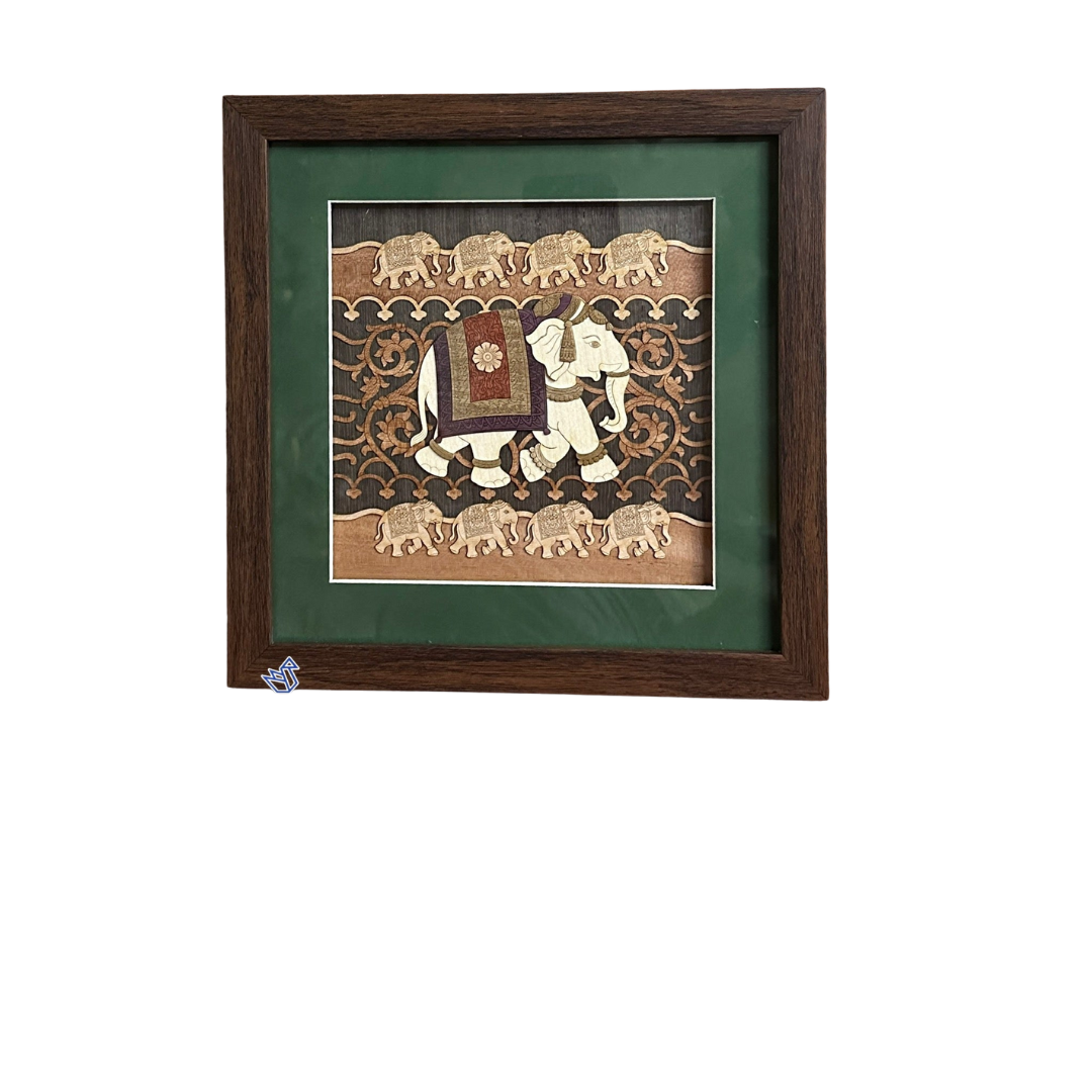 Ashtadiggajas "Group Of 8 Legendary Elephants" Wooden Décor By Tamrapatra