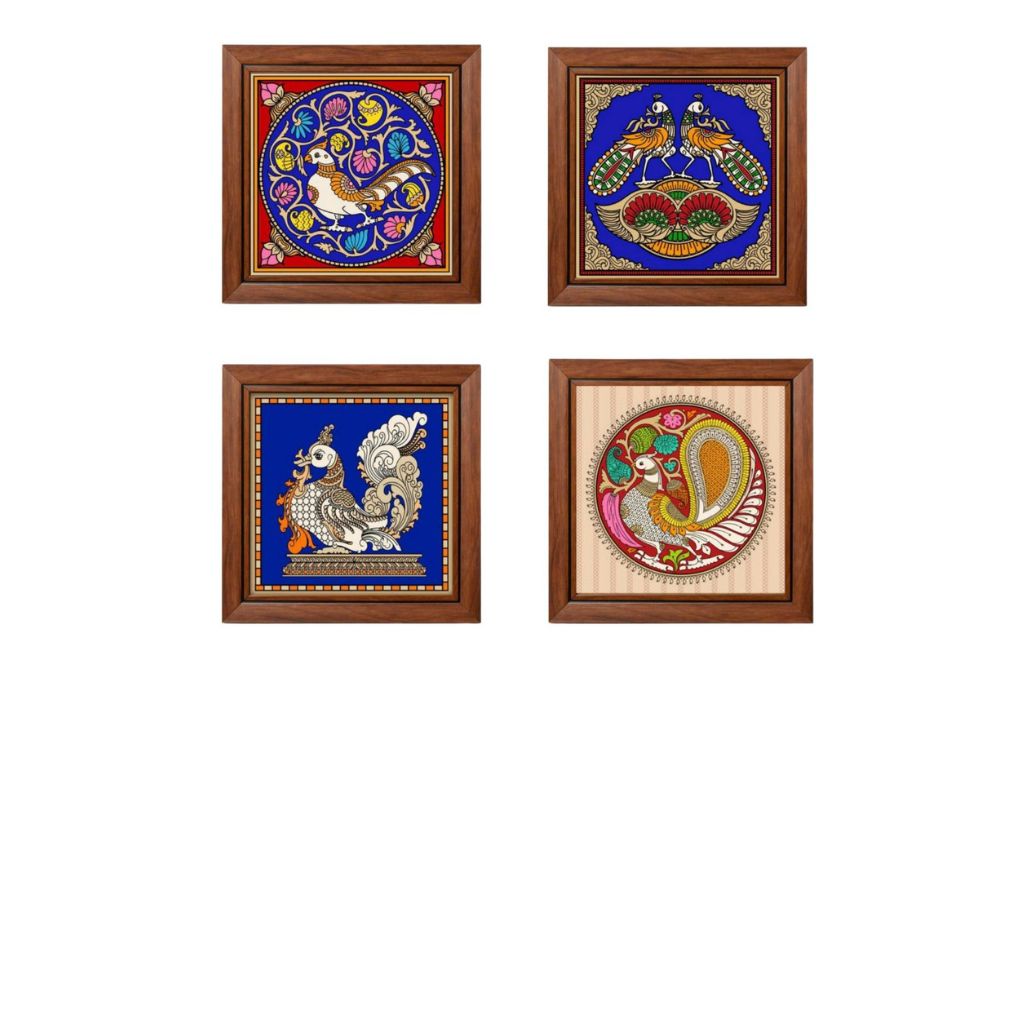 Birds Theme Tanjore Reverse Glass Paintings Frame In Various Designs By Tamrapatra