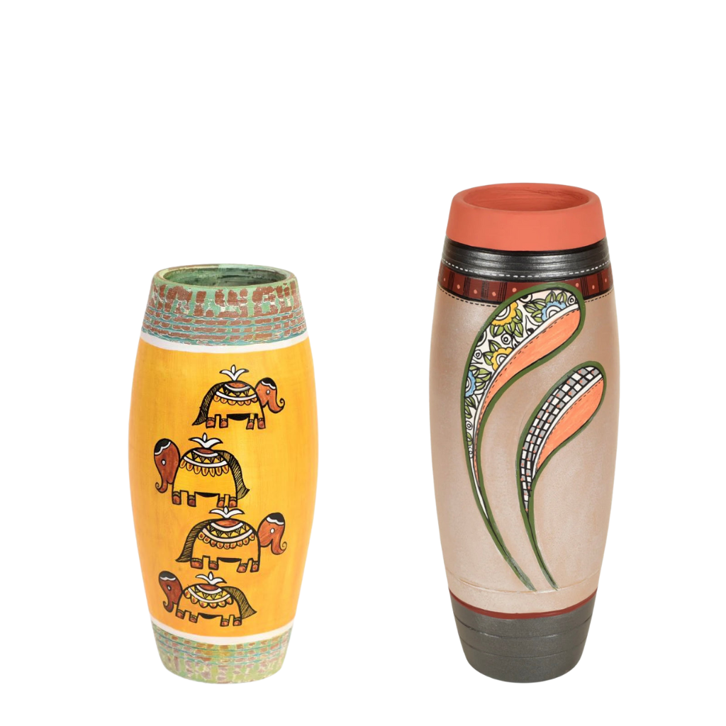 The Excellence Of Pottery In Various Designer Pots Vibrant Shades From Tamrapatra