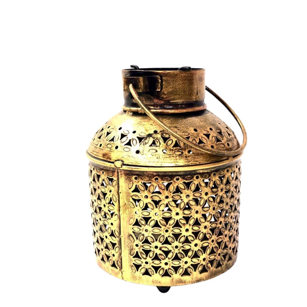 Kettle Style Tea Light Holder Hanging Metal Lantern Home Décor By Tamrapatra - Tamrapatra