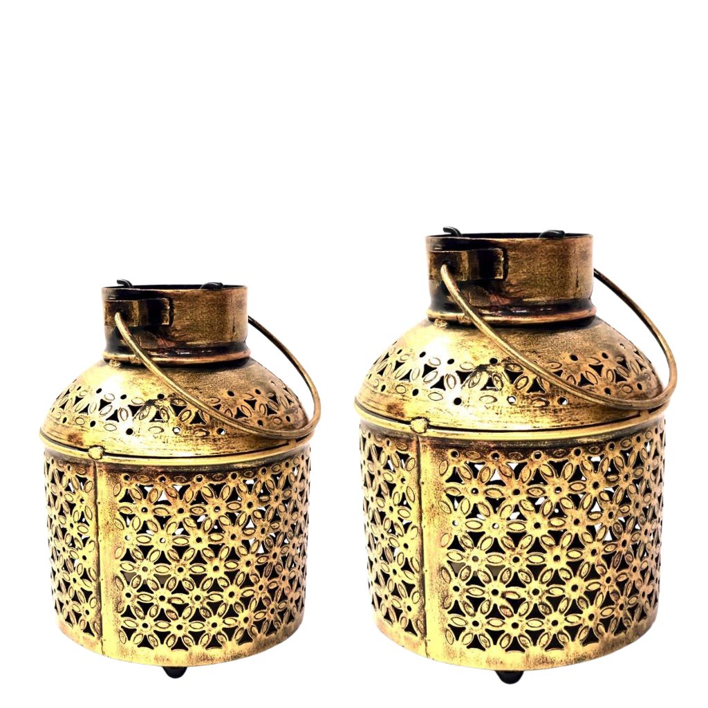Kettle Style Tea Light Holder Hanging Metal Lantern Home Décor By Tamrapatra - Tamrapatra