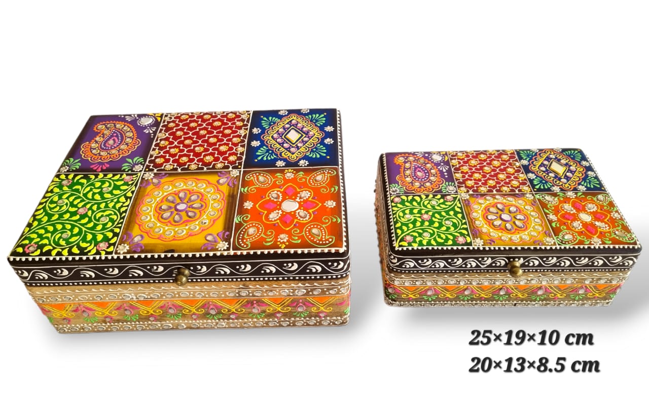 Wooden Storage Box Various Finish To Store Jewelry New Standard Size Tamrapatra