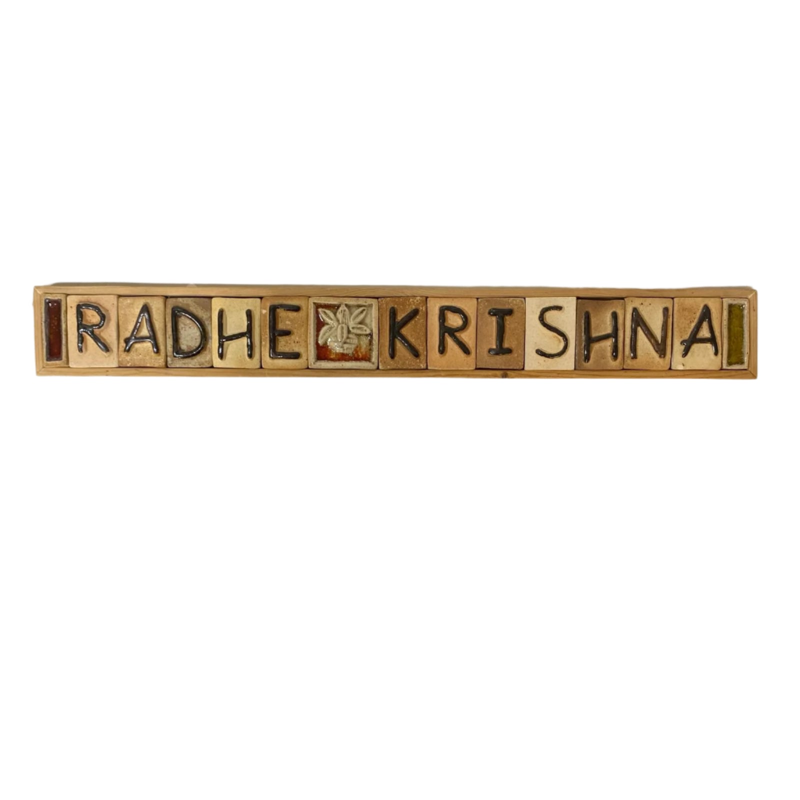 Ceramic Tiles Name Plate With Wooden Frame Classic Design New By Tamrapatra