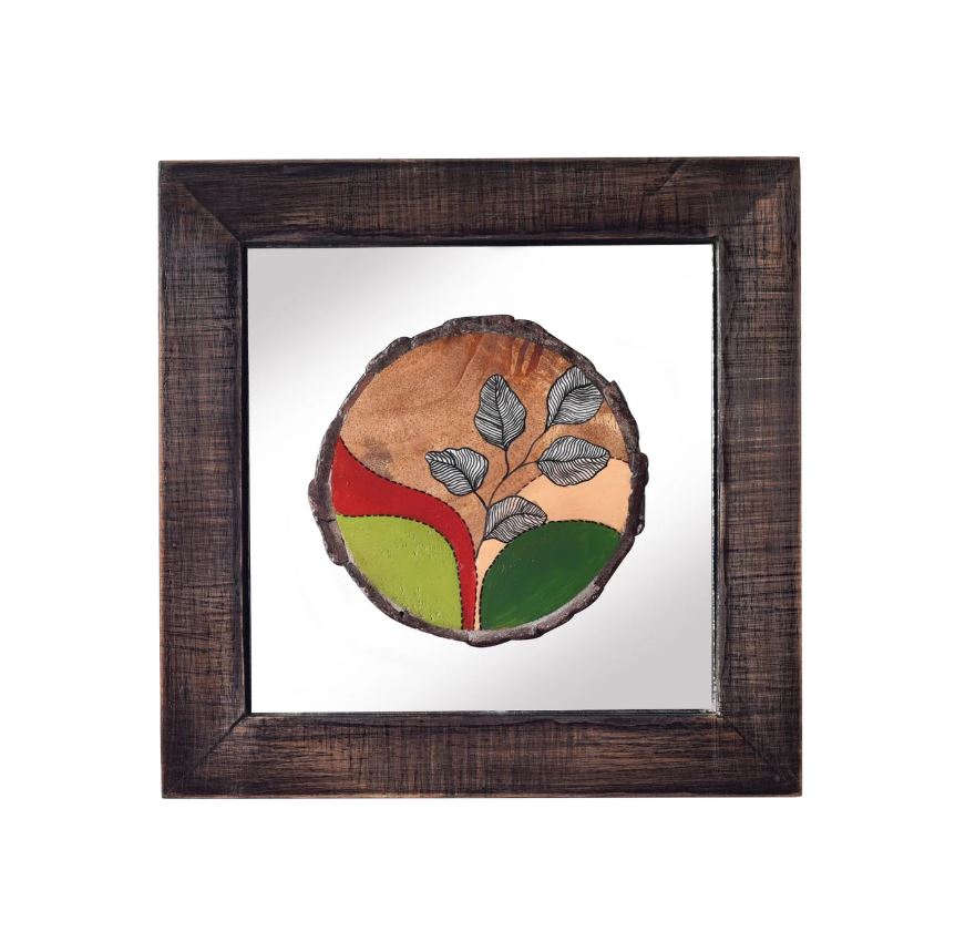 Hand Paintings In Frame With Glass On Wood Various Designs Set of 4 By Tamrapatra