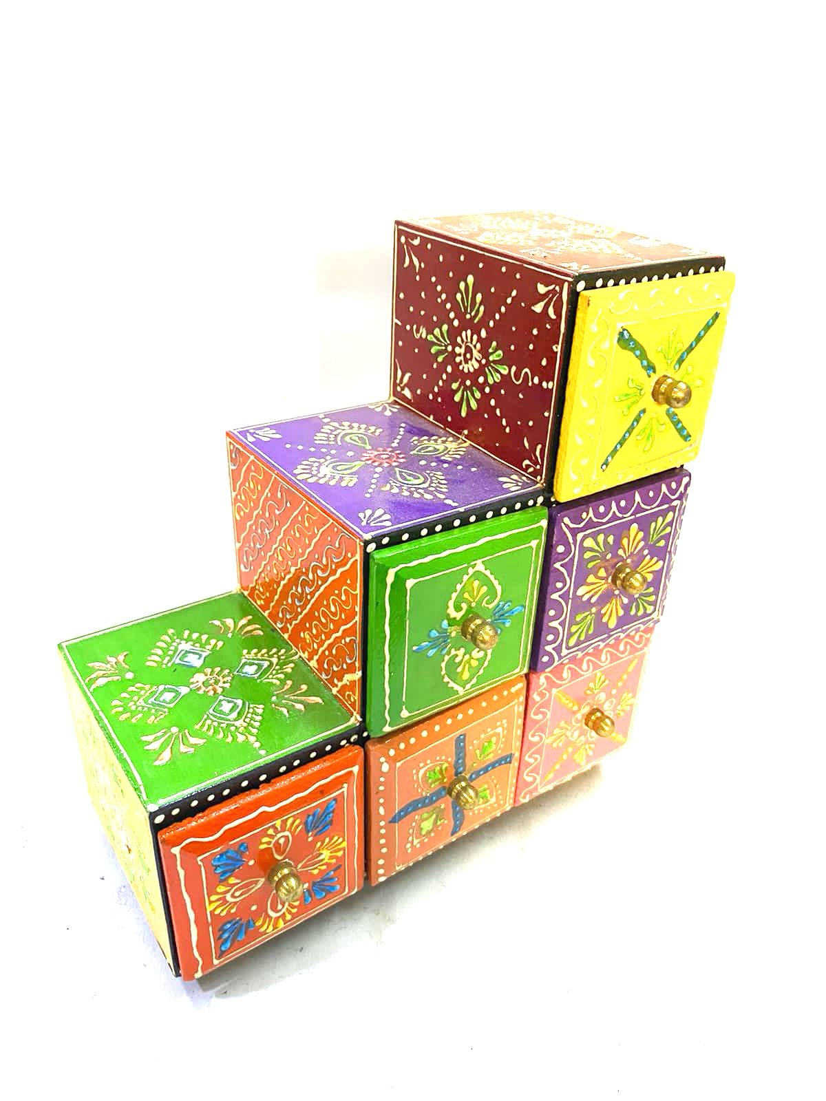 Jewelry Wooden Box Traditional Hand Painted Exclusive Creations Indian Art Tamrapatra