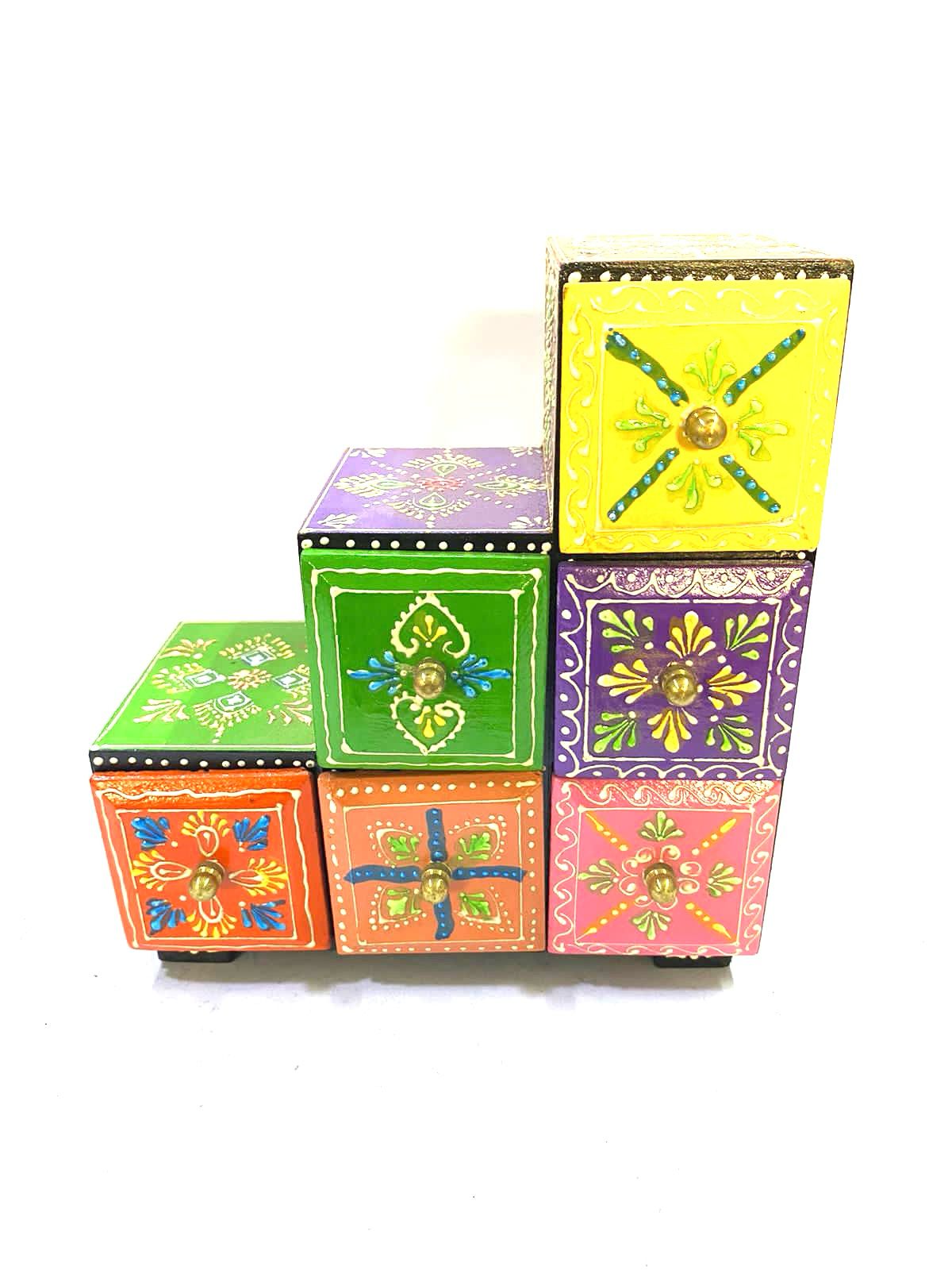Jewelry Wooden Box Traditional Hand Painted Exclusive Creations Indian Art Tamrapatra