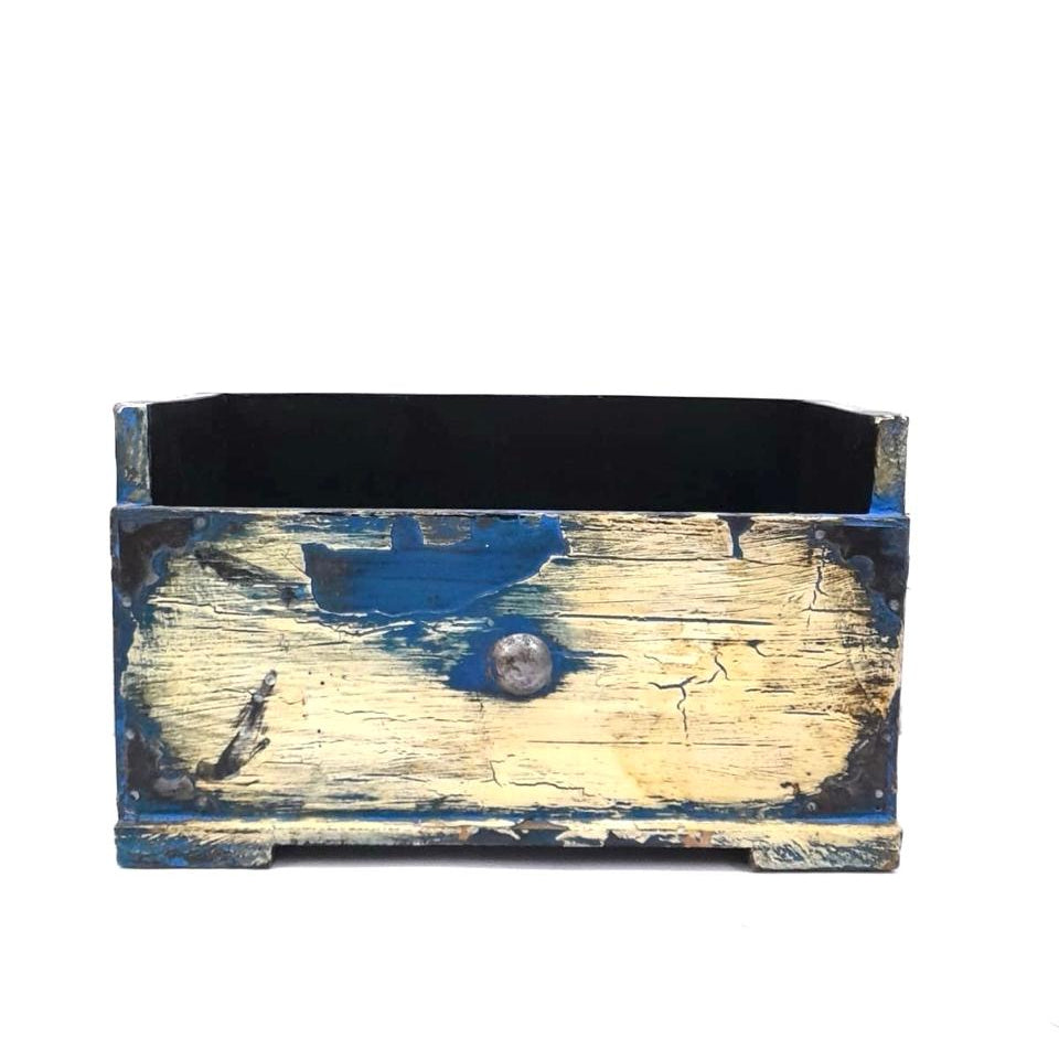 Rustic Painting Handcrafted Wooden Exclusive Napkin & Cutlery Holder By Tamrapatra - Tamrapatra