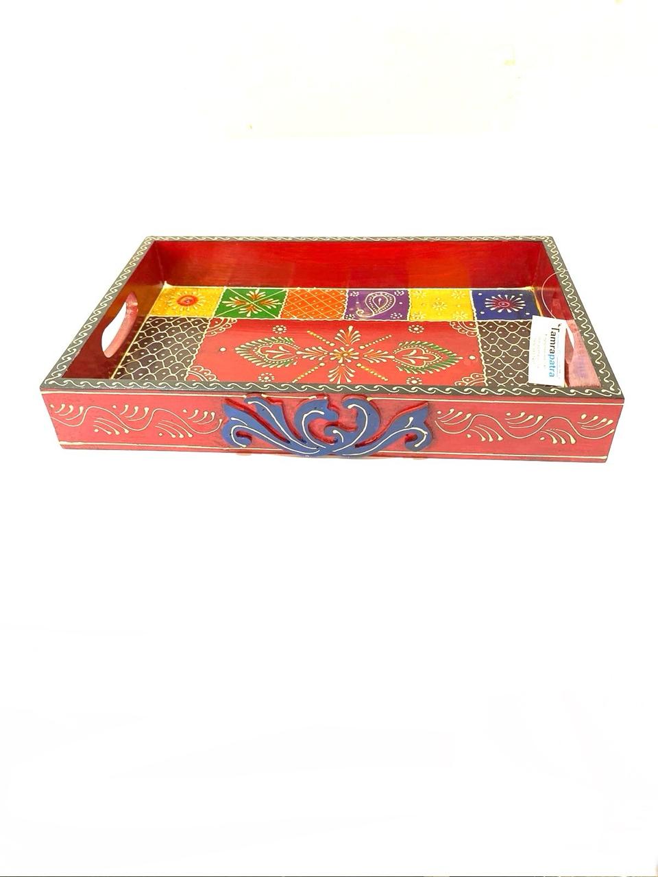 Utility Trays By Indian Artisans HandPainted Traditional By Tamrapatra - Tamrapatra