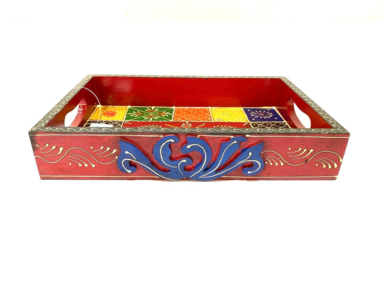 Utility Trays By Indian Artisans HandPainted Traditional By Tamrapatra - Tamrapatra