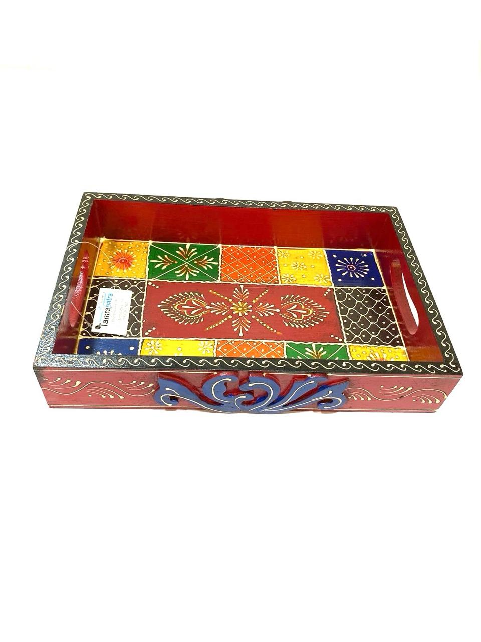Utility Trays By Indian Artisans HandPainted Traditional By Tamrapatra - Tamrapatra