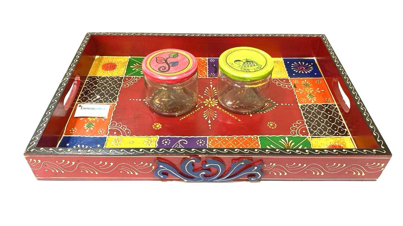 Utility Trays By Indian Artisans HandPainted Traditional By Tamrapatra - Tamrapatra