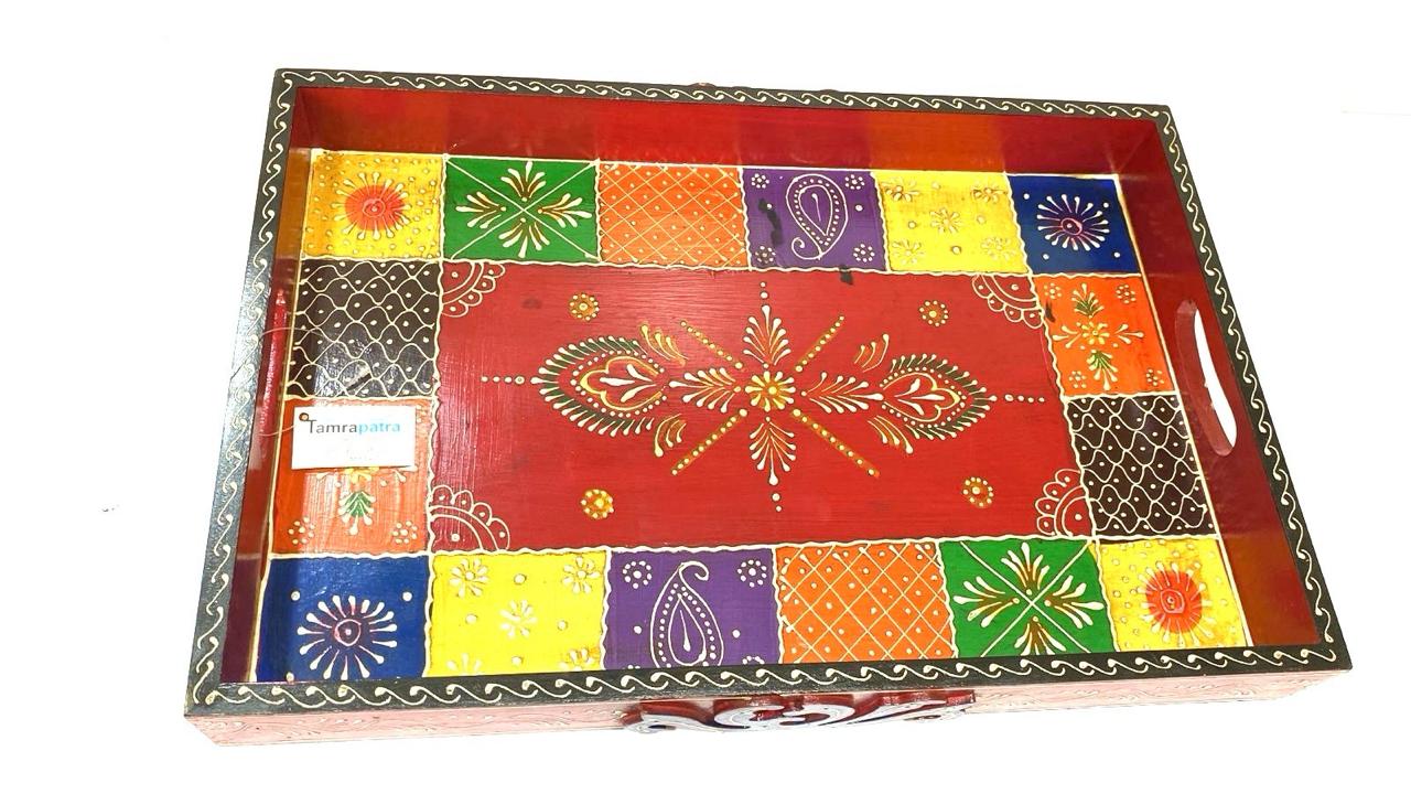 Utility Trays By Indian Artisans HandPainted Traditional By Tamrapatra - Tamrapatra