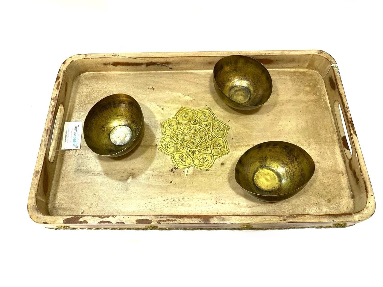 Wood Tray With Elegant Rustic Design Corporate Contemporary From Tamrapatra