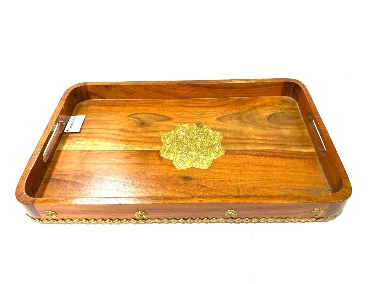 Wood Tray With Elegant Rustic Design Corporate Contemporary From Tamrapatra