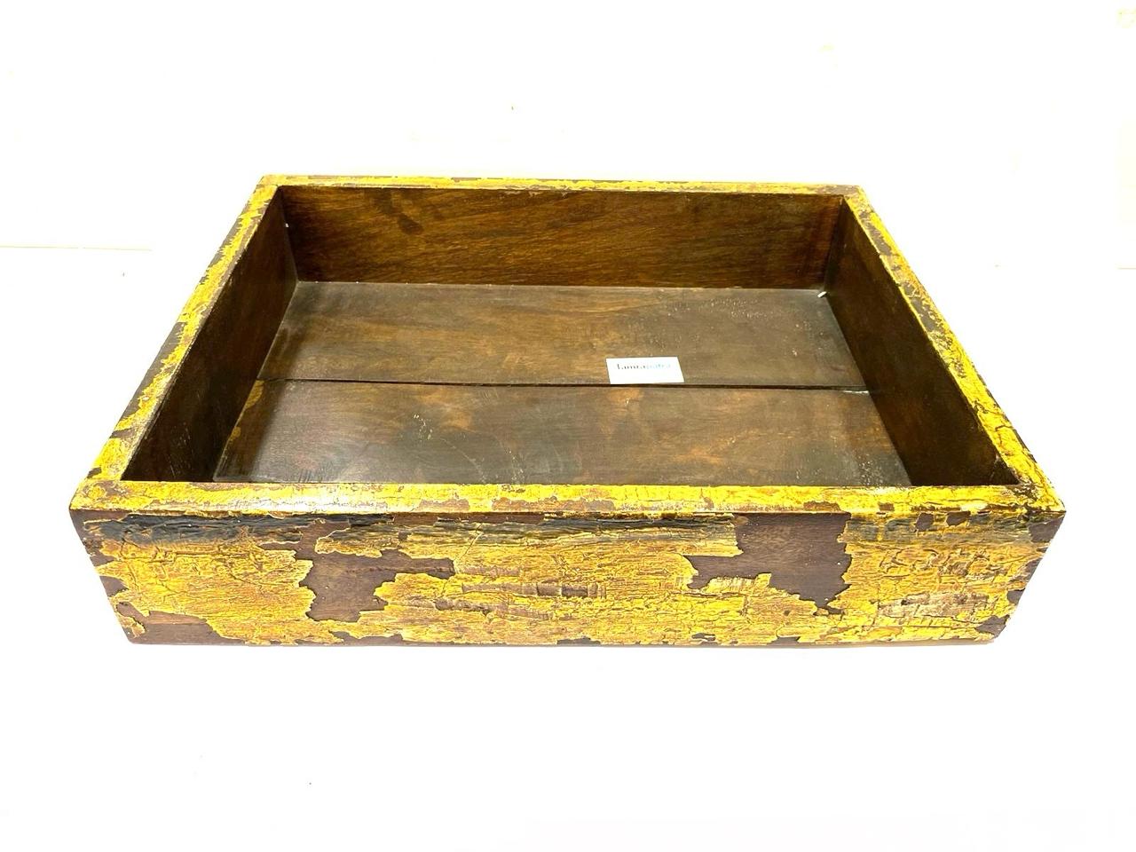 Big Wooden Tray With Premium Handles Vintage Rustic Finish Theme By Tamrapatra