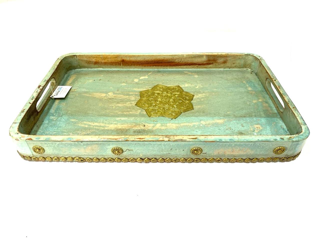 Wood Tray With Elegant Rustic Design Corporate Contemporary From Tamrapatra