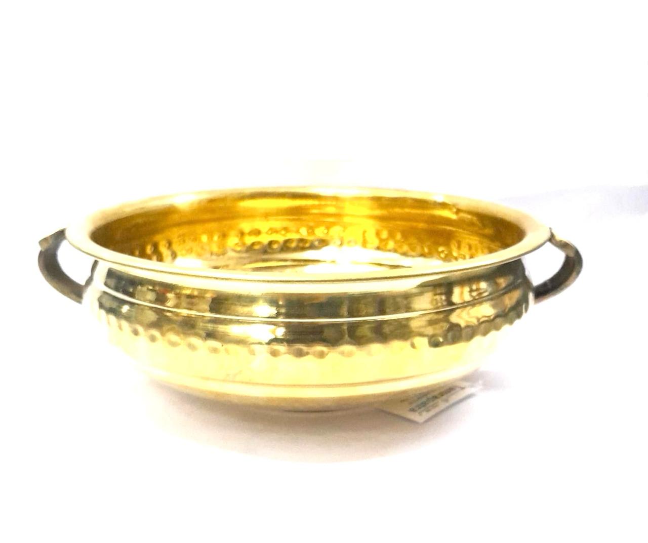 Hammered Brass Urli in Various Size For Pooja Decoration Flower Pots Tamrapatra